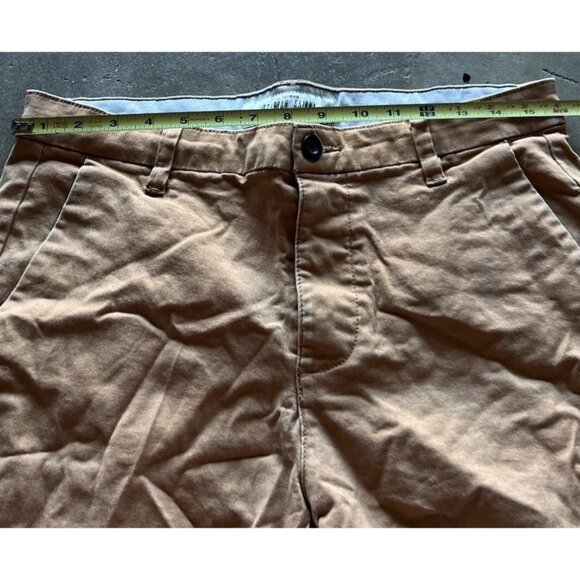 Topman Men’s Size 32 Stretch Skinny Chino Shorts Khaki Brown Beige Cotton - Picture 4 of 14